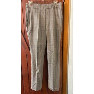 Rafaella Curvy Fit Grey Glen Plaid Dress Pants Women Size6 Straight Leg Trousers